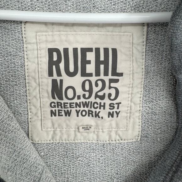 Ruehl No.925 Terry Cloth Full Zip Hoodie Sweatshirt Womens Small Gray - Picture 6 of 10